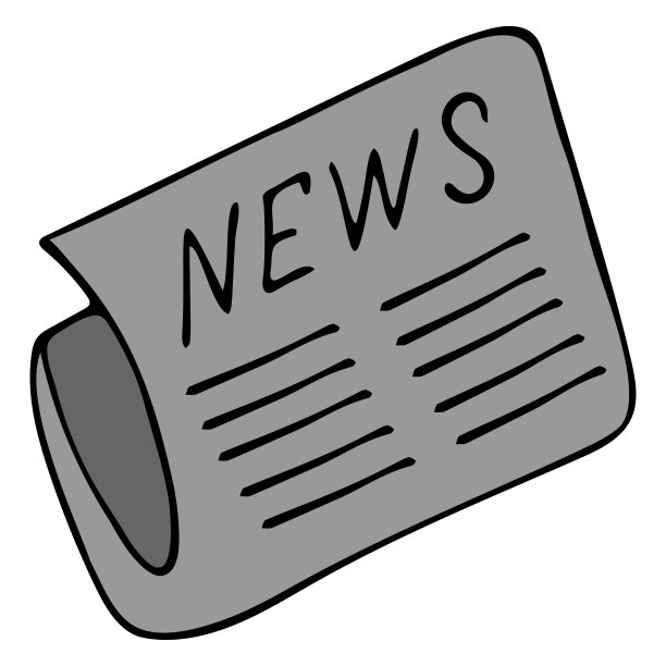 报纸与新闻。世界新闻。矢量插图。孤立的白色背景。卡通风格。印刷版的封面。为一般读者出版。日常公共教育刊物。新鲜的血液循环。图片下载