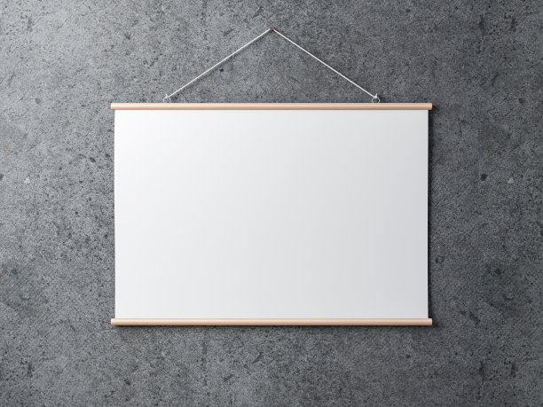 水平滚动海报模型，下拉图表，投影屏幕，展示板图片下载