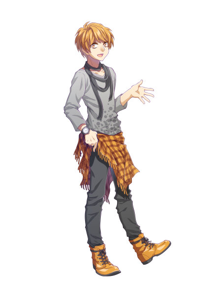 日本动漫风格的人物全身插画图片下载