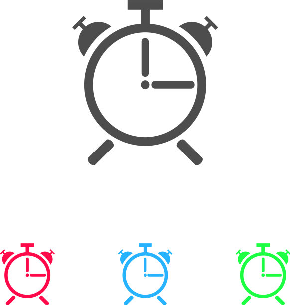 闹钟图标平放图片下载