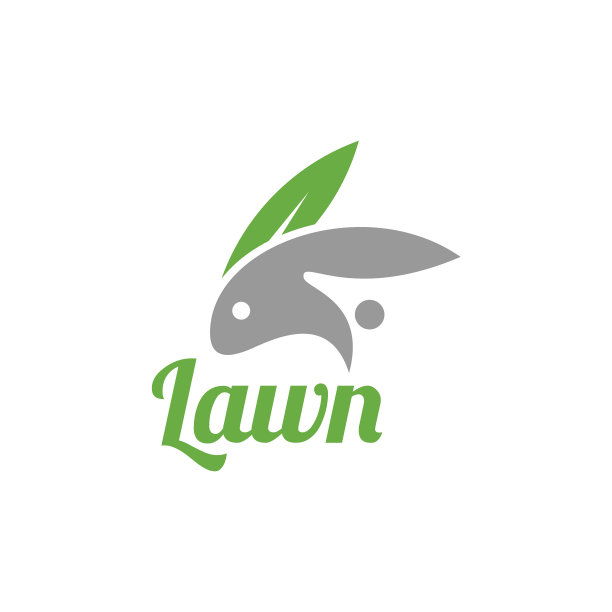 顽皮的绿灰兔子图片下载