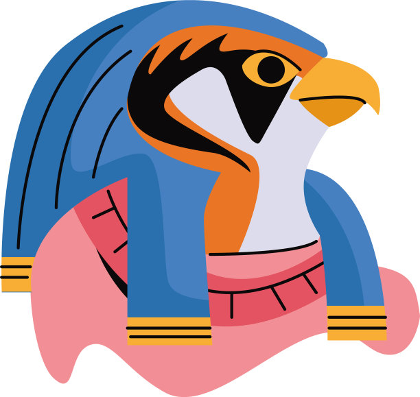 荷鲁斯埃及神人物孤立图标图片下载