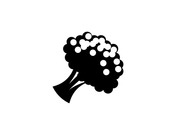 西兰花矢量图标。孤立的绿色西兰花-载体图片下载