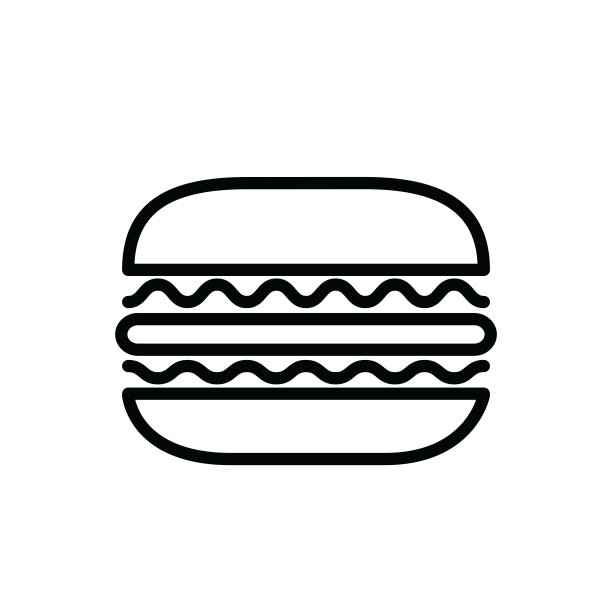 插图向量图形的汉堡图标图片下载