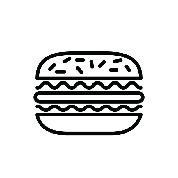 插图向量图形的汉堡图标图片下载