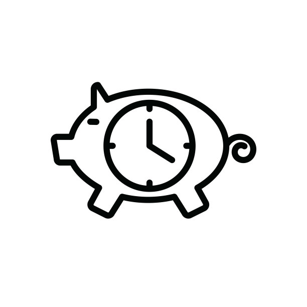 插图小猪存钱罐图标矢量图形图片下载