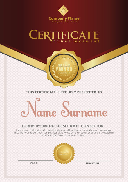 豪华和优雅的证书模板。矢量图图片下载