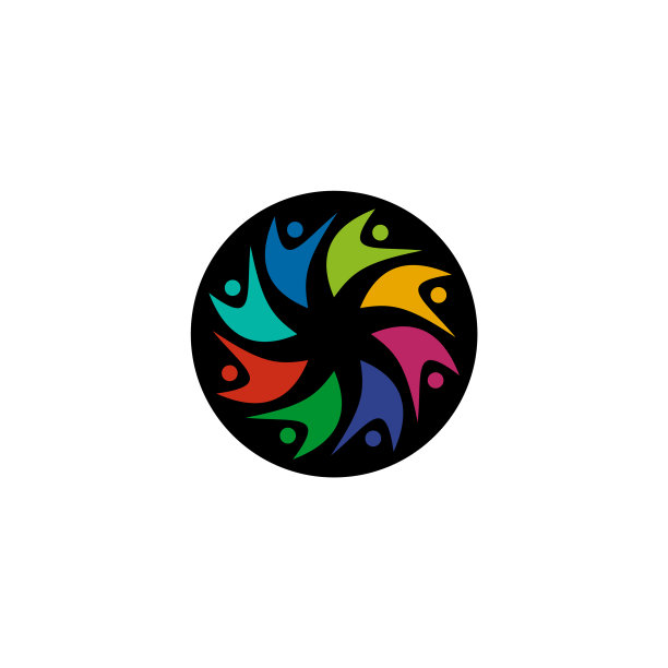 社区与收养关怀标志设计模板图片下载