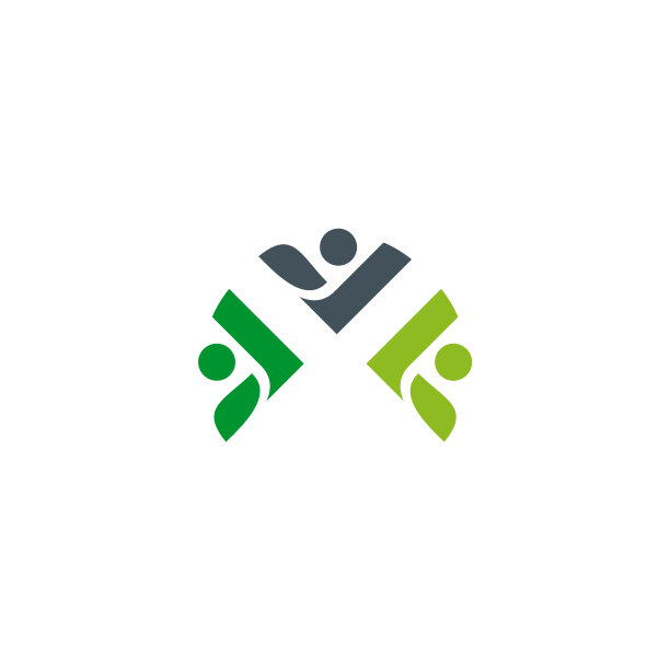 社区与团队合作logo设计模板图片下载