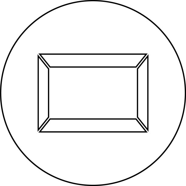 图片框方形形状的图标在圆形图片下载