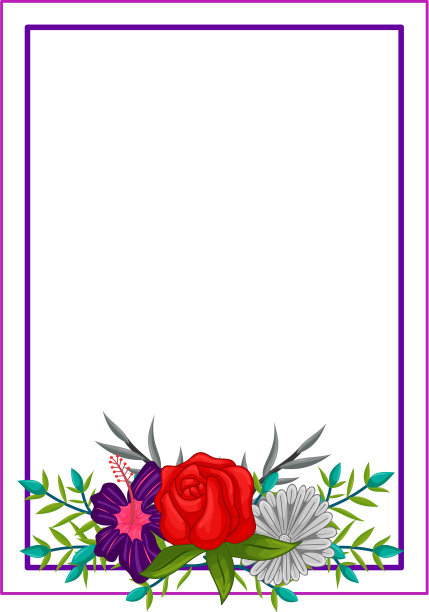 框花颜色空白浪漫模板图片下载