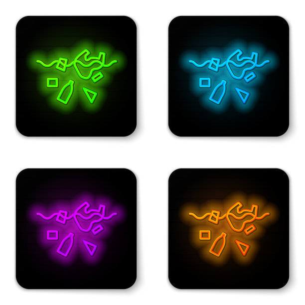 发光的霓虹线污染的问题图片下载