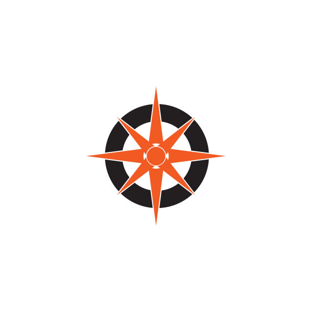指南针标志的灵感设计模板图片下载