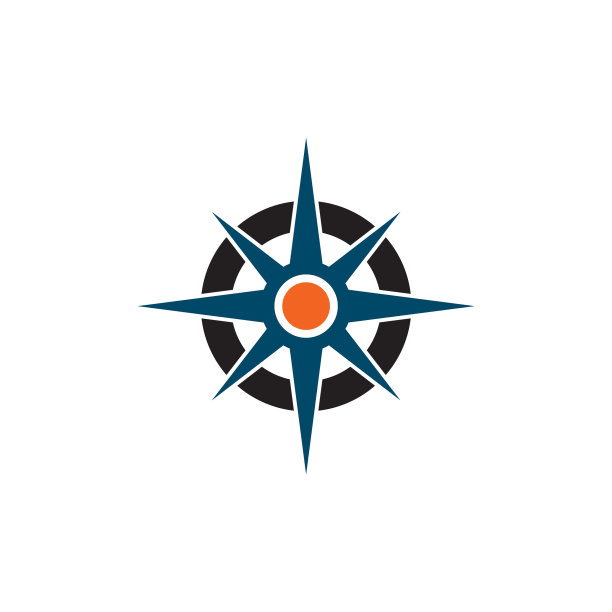 指南针标志的灵感设计模板图片下载