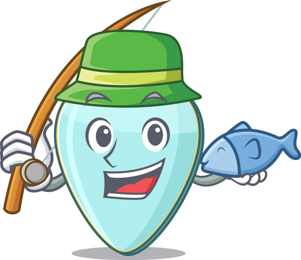 一幅画快乐钓鱼吉他拨子的设计图片下载