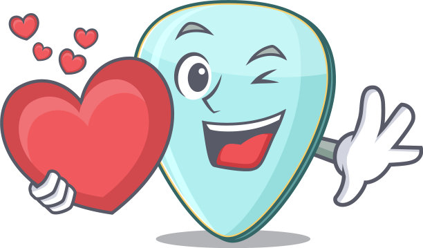 滑稽的脸吉他拨子卡通人物图片下载