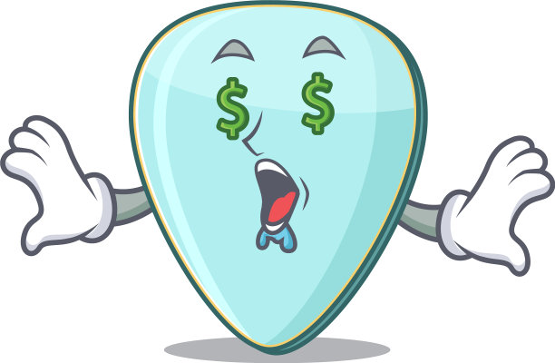 乐富吉他拨子配钱眼卡通图片下载