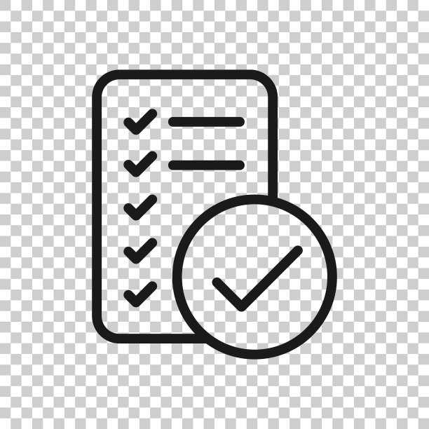 文档检查表图标在扁平化样式上报告图片下载