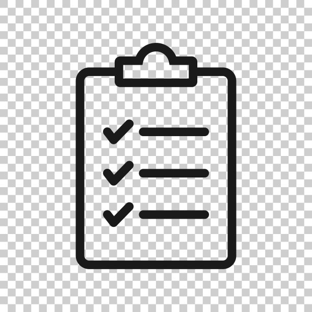 文档检查表图标在扁平化样式上报告图片下载