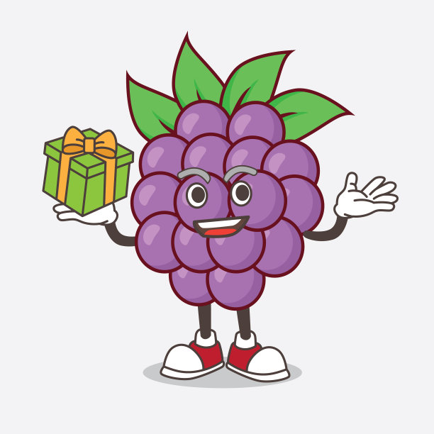 博森莓水果卡通人物吉祥物图片下载