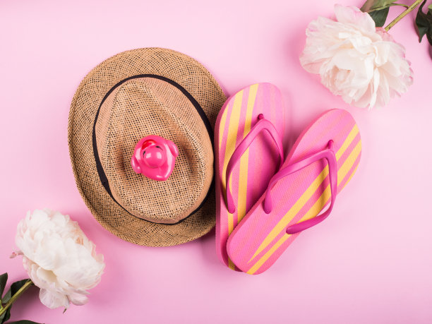 夏季海上度假概念粉红色图片下载