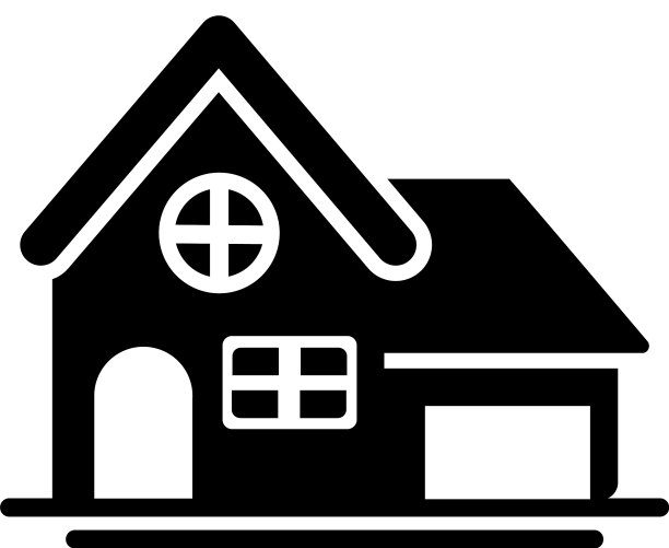 可爱建筑房屋轮廓风格图标图片下载
