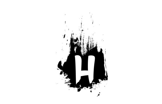 字母h古色古香的字母标志图片下载