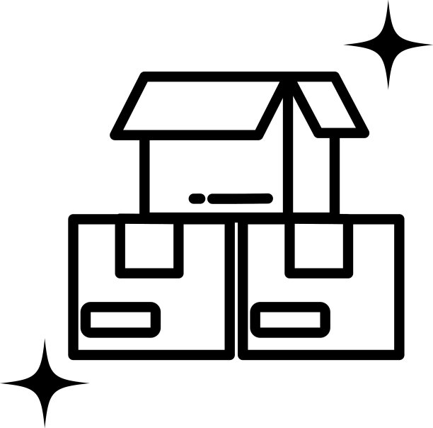 堆叠纸板箱线条样式图标图片下载