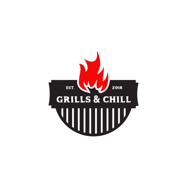 烧烤餐厅标识模板设计图片下载