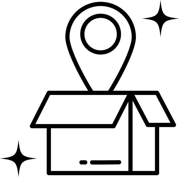 带指针位置的线条风格纸箱图片下载