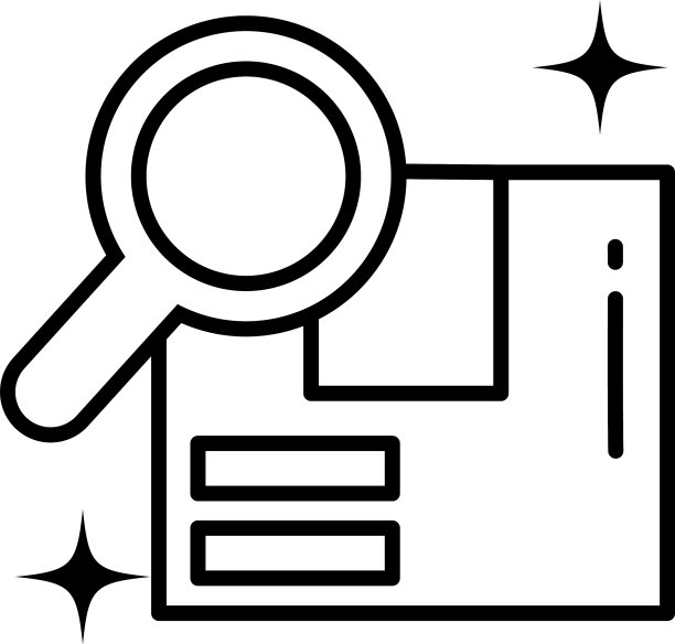 纸盒用放大镜线条样式图片下载