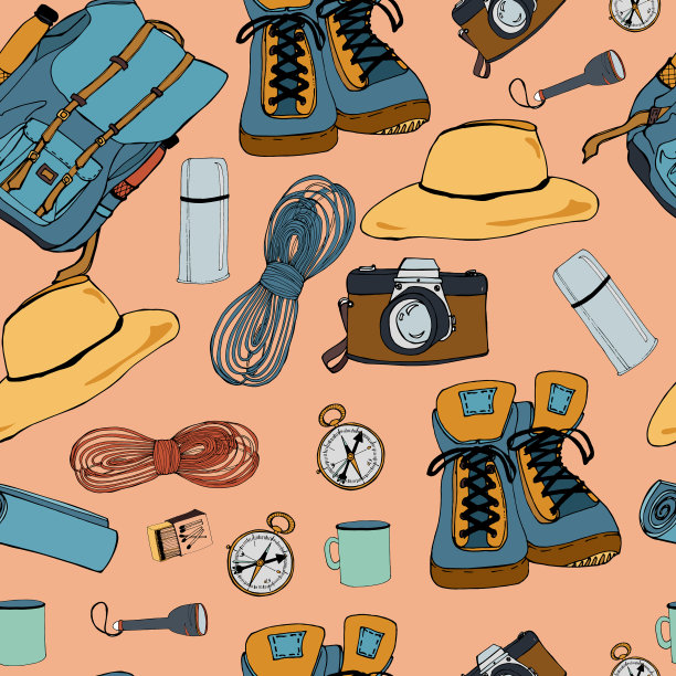 旅游旅游模式多彩的无缝模式图片下载