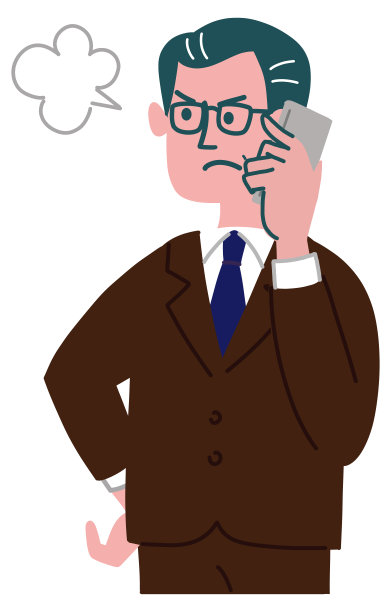 西装商人用智能手机手势愤怒图片下载