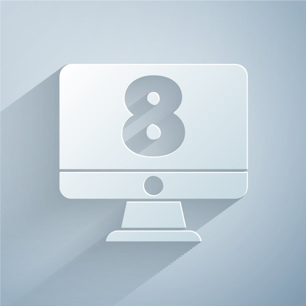 剪纸3月8日对监视器图标隔离图片下载