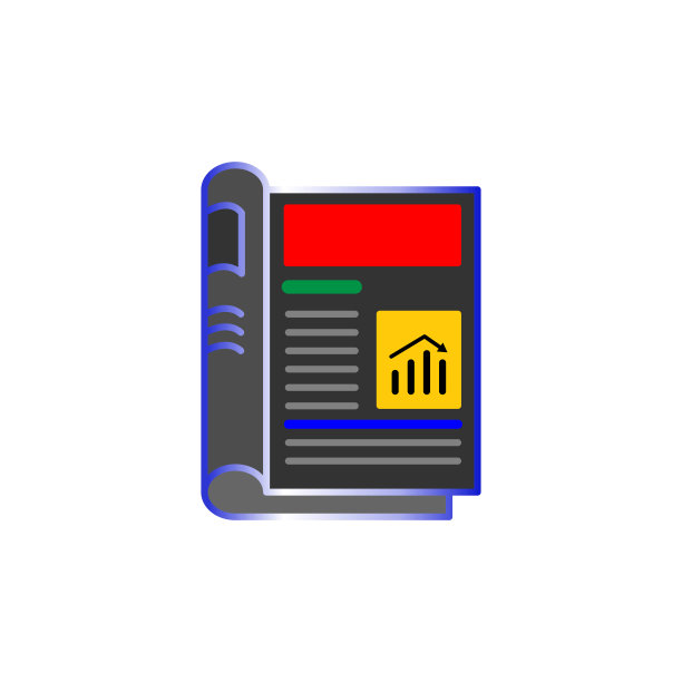 报纸矢量图标在一个时尚的平面设计图片下载