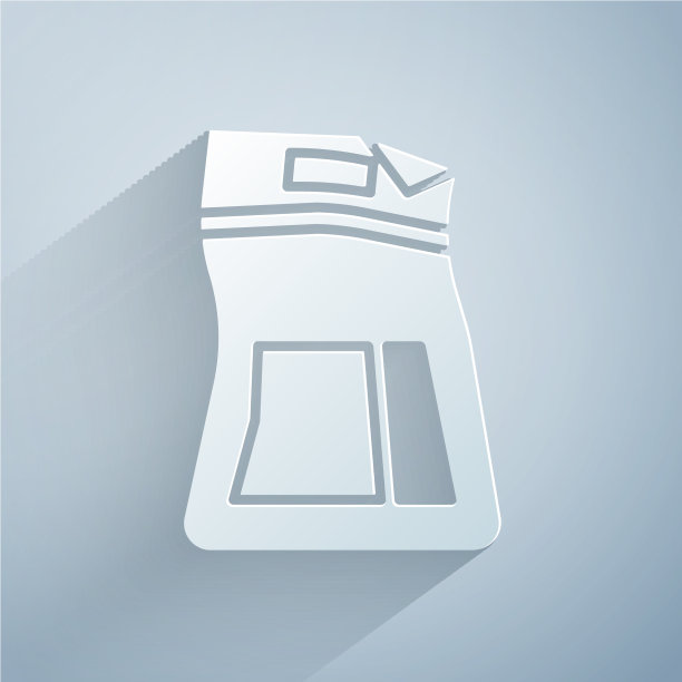 纸切水泥袋图标孤立在灰色图片下载