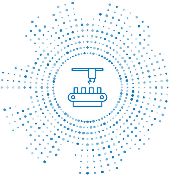 工厂输送系统皮带图标蓝色线图片下载
