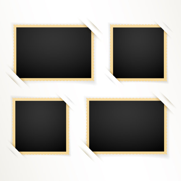 带有阴影的复古相框图片下载