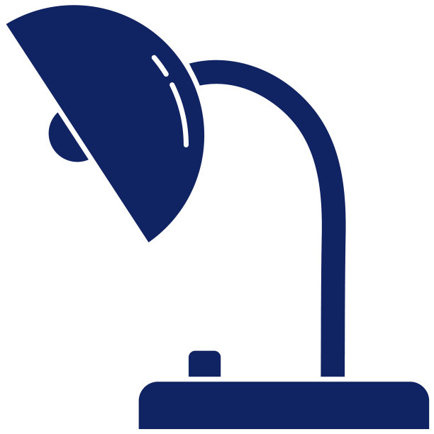 办公室灯剪影风格图标图片下载