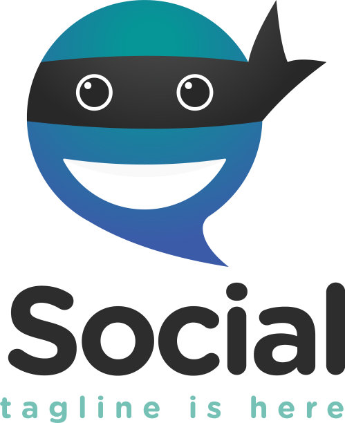 忍者社交媒体聊天标志图片下载