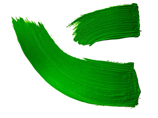 绿色画笔描边图片下载