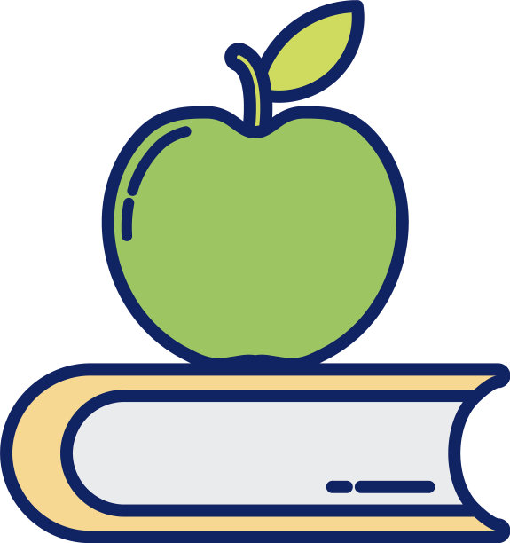 合上书用美味的苹果线填满图片下载