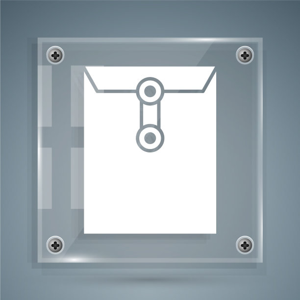 白色信封图标孤立在灰色背景图片下载