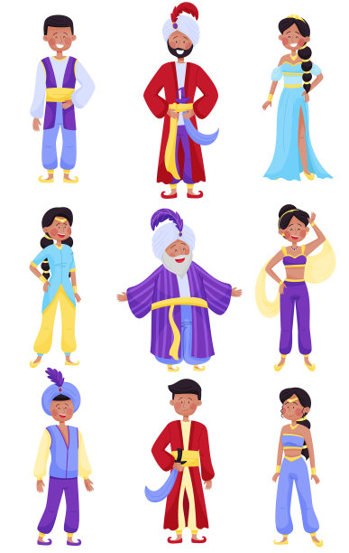 人物穿着东方服装图片下载