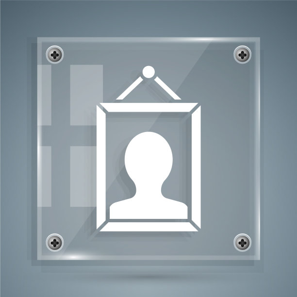 白色图片图标孤立在灰色背景图片下载