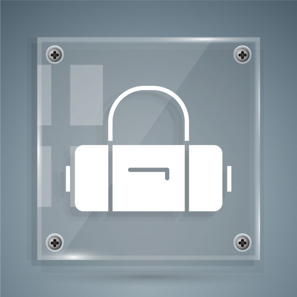 白色旅行箱旅行图标孤立在灰色图片下载