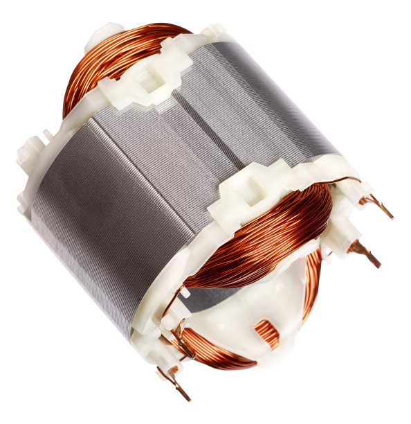 铜线在电机内，电磁装置为转子。定子。图片下载