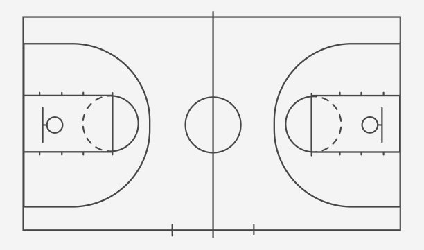 用于球类比赛的孤立的篮球场地图片下载