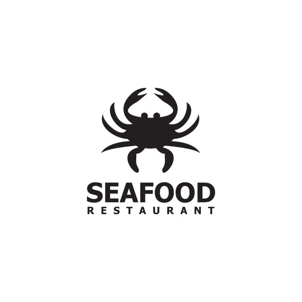 海鲜餐厅用螃蟹图标设计图片下载