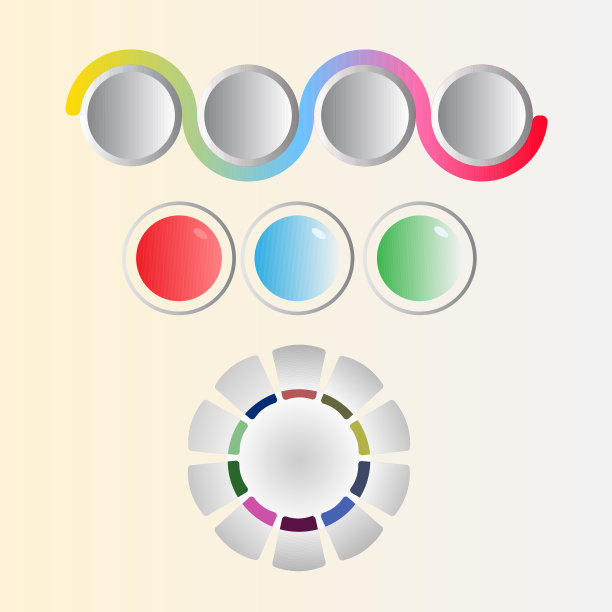 圆形信息图图向量集图片下载